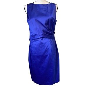 Talbots Cobalt Blue Satin Mini Dress